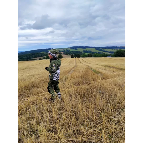  Pantaloni de softshell pentru bebeluși izolați WAMU MASKÁČ KAKI 