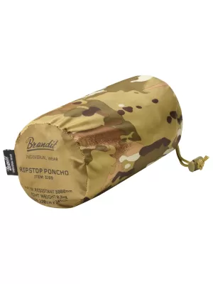 Pancota de ploaie Poncho BRANDIT RIPSTOP BD3169 CAMUFLAJ TACTIC