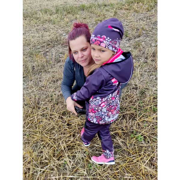  Pantaloni de softshell pentru bebeluși izolați WAMU SOVA VIOLET 