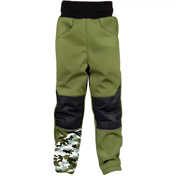  Pantaloni izolati softshell pentru copii WAMU MASKÁČ KAKI 