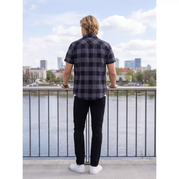  Cămaşă BRANDIT KOSTKOVANÁ KRÁTKÝ RUKÁV BD4032 NEGRU/GRI 