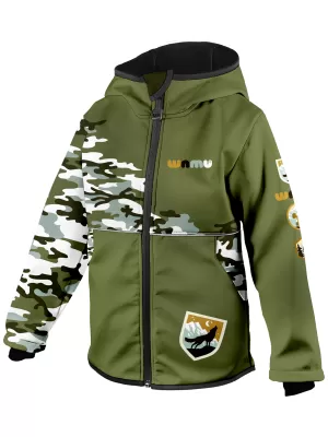 Sacou softshell pentru bebeluși izolat WAMU MASKÁČ KAKI