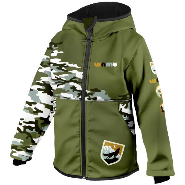  Sacou softshell pentru bebeluși izolat WAMU MASKÁČ KAKI 