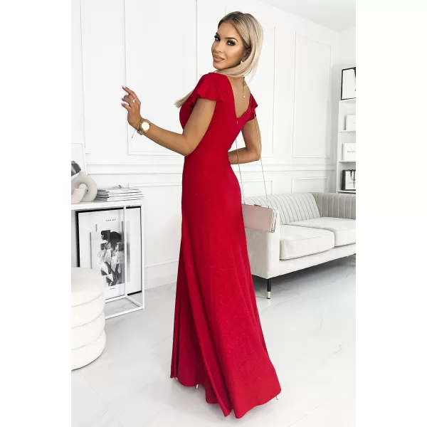  Rochie NUMOCO CRYSTAL A411-2 ROŞU 
