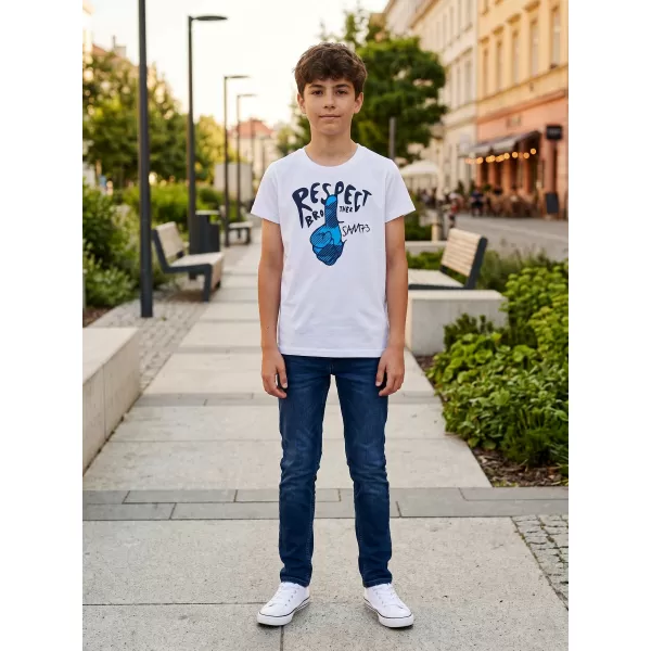  Tricou pentru copii SAM 73 SCUTUM KT 514 ALB 
