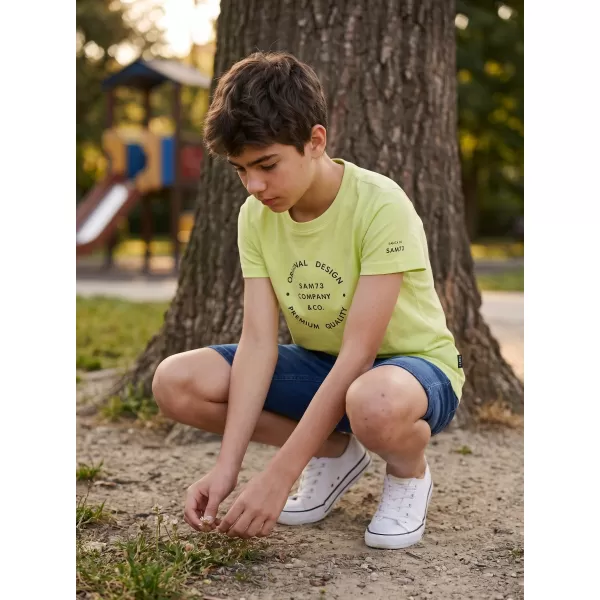  Tricou pentru copii SAM 73 PYROP KT 516 GALBEN DESCHIS 