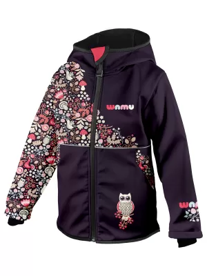 Sacou softshell pentru bebeluși izolat WAMU SOVA VIOLET