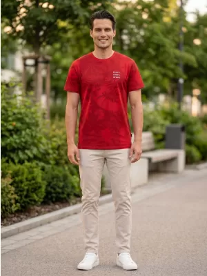 Tricou pentru bărbați SAM 73 SCULPTOR MT 823 ROŞU