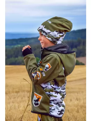 Sacou softshell pentru bebeluși izolat WAMU MASKÁČ KAKI