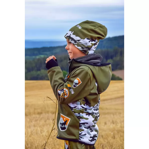  Sacou softshell pentru bebeluși izolat WAMU MASKÁČ KAKI 