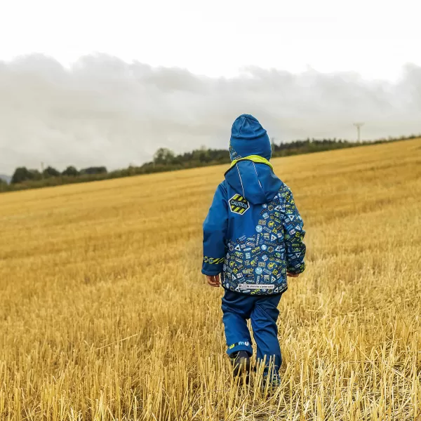 Sacou softshell pentru bebeluși izolat WAMU BAGR ALBASTRU 