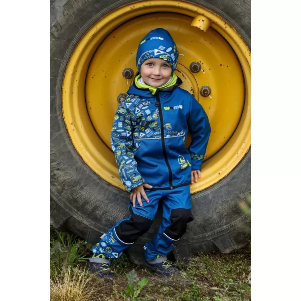  Sacou softshell pentru bebeluși izolat WAMU BAGR ALBASTRU 