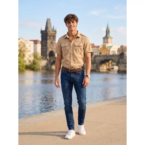  Cămaşă BRANDIT VINTAGE KRÁTKÝ RUKÁV BD4024 SANDY 