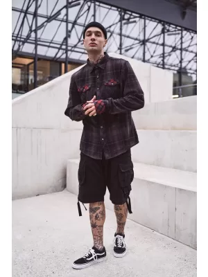 Pantaloni scurţi BRANDIT SAVAGE VINTAGE CARGO NEGRU