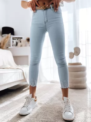 Pantalonii pentru doamne DSTREET UY1365 ALBASTRU
