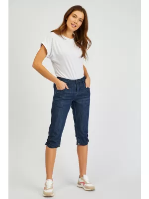 Pantaloni 3/4 dama SAM 73 ORION WS 785 DENIM ÎNCHIS LA CULOARE