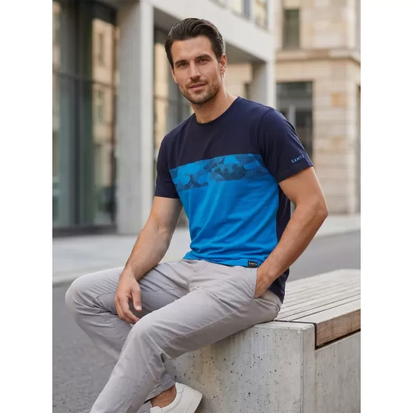  Tricou pentru bărbați SAM 73 CETUS MT 821 ALBASTRU STRĂLUCITOR 