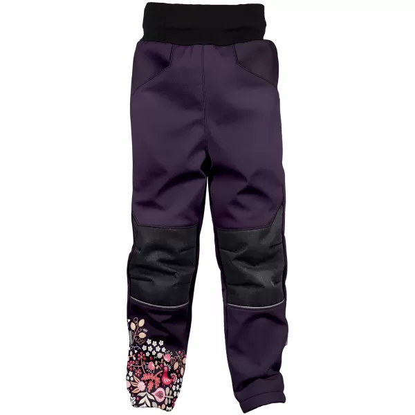  Pantaloni izolati softshell pentru copii WAMU SOVA VIOLET 