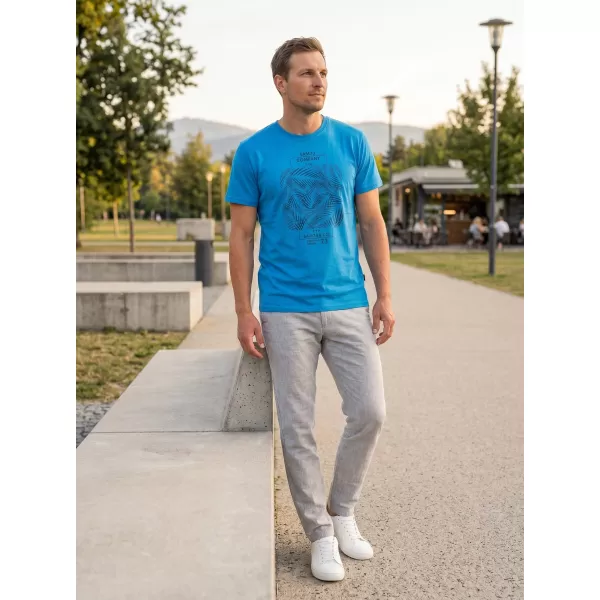  Tricou pentru bărbați SAM 73 ALMANDIT MT 824 ALBASTRU STRĂLUCITOR 