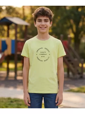 Tricou pentru copii SAM 73 PYROP KT 516 GALBEN DESCHIS