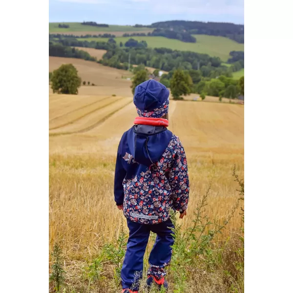  Pantaloni de softshell pentru bebeluși izolați WAMU LIŠKY ALBASTRU ÎNCHIS 
