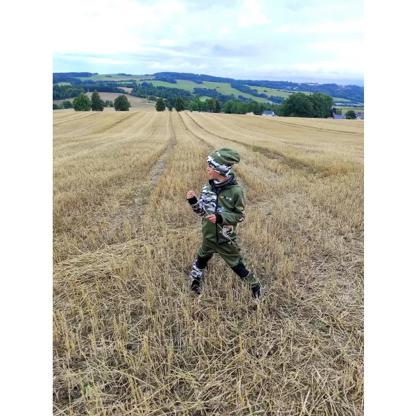  Pantaloni de softshell pentru bebeluși izolați WAMU MASKÁČ KAKI 