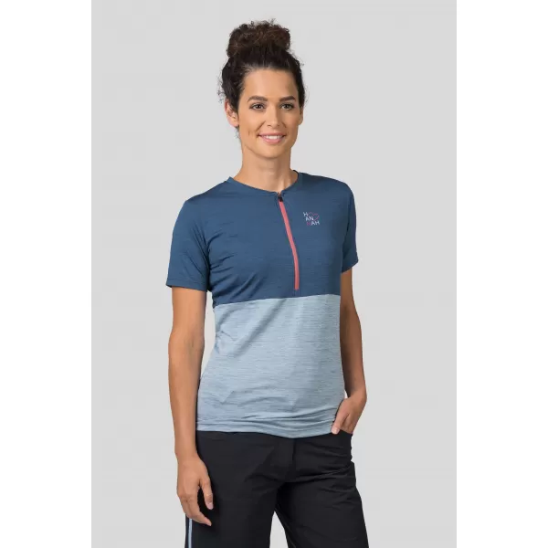  Tricou de damă HANNAH BERRY INDIA INK MEL/PEARL BLUE MEL 
