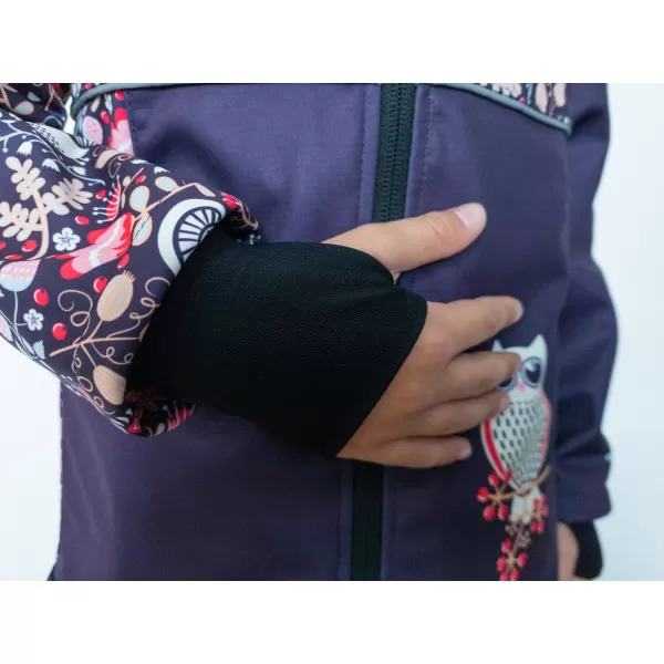  Sacou softshell pentru bebeluși izolat WAMU SOVA VIOLET 