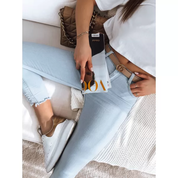  Pantalonii pentru doamne DSTREET UY1365 ALBASTRU 