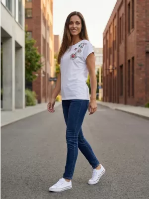 Tricou de damă SAM 73 BOOTES WT 887 ALB