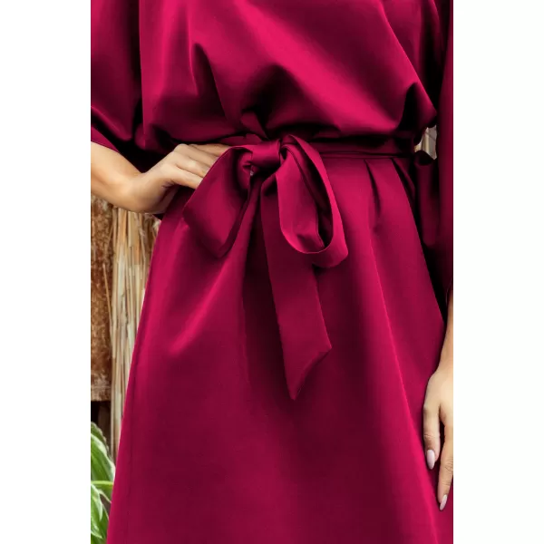  Rochie NUMOCO SOFIA A287-18 BURGUNDIA 