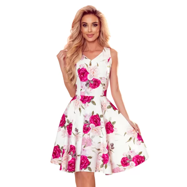  Rochie NUMOCO A114-16 TRANDAFIR CREMOS 