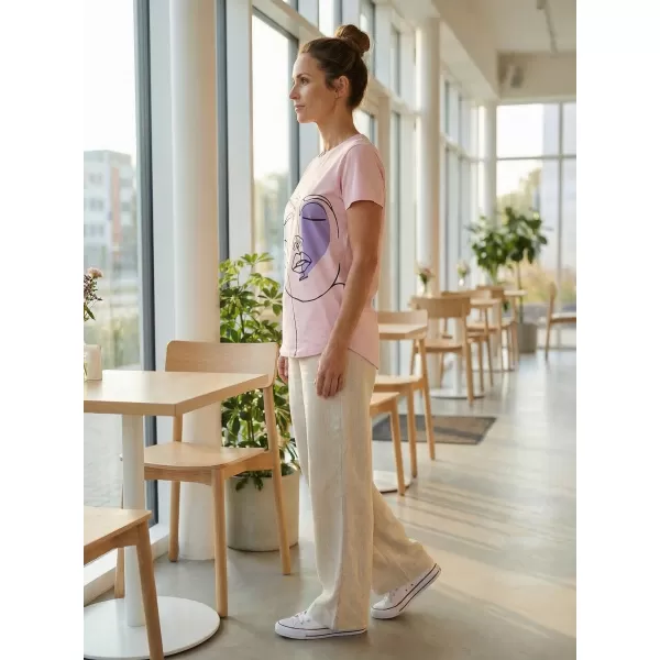  Tricou de damă SAM 73 MUSCA WT 884 ROZ DESCHIS 