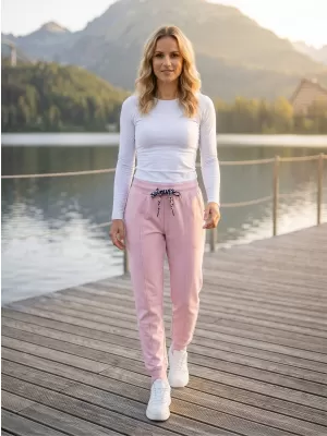 Pantaloni de trening pentru femei SAM 73 AMETYST WK 794 ROZ DESCHIS