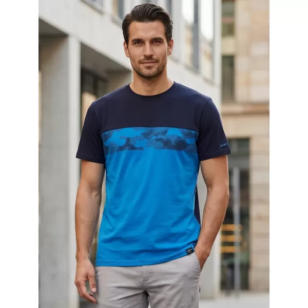  Tricou pentru bărbați SAM 73 CETUS MT 821 ALBASTRU STRĂLUCITOR 