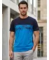 Tricou pentru bărbați SAM 73 CETUS MT 821 ALBASTRU STRĂLUCITOR