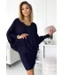 Rochie NUMOCO A402-1 ALBASTRU ÎNCHIS