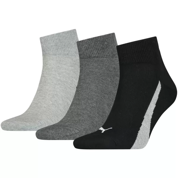  Șosete PUMA UNISEX LIFESTYLE QUARTER 3P 90795201 NEGRU/ALB 
