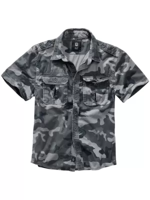 Cămaşă BRANDIT VINTAGE KRÁTKÝ RUKÁV BD4024 CAMUFLAJ GRI