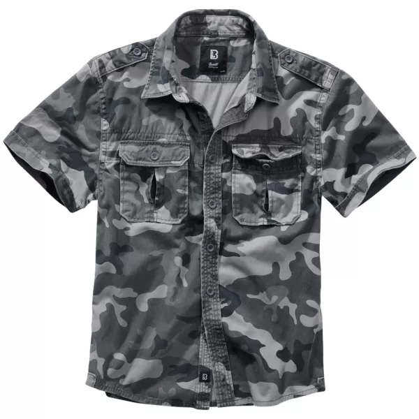  Cămaşă BRANDIT VINTAGE KRÁTKÝ RUKÁV BD4024 CAMUFLAJ GRI 
