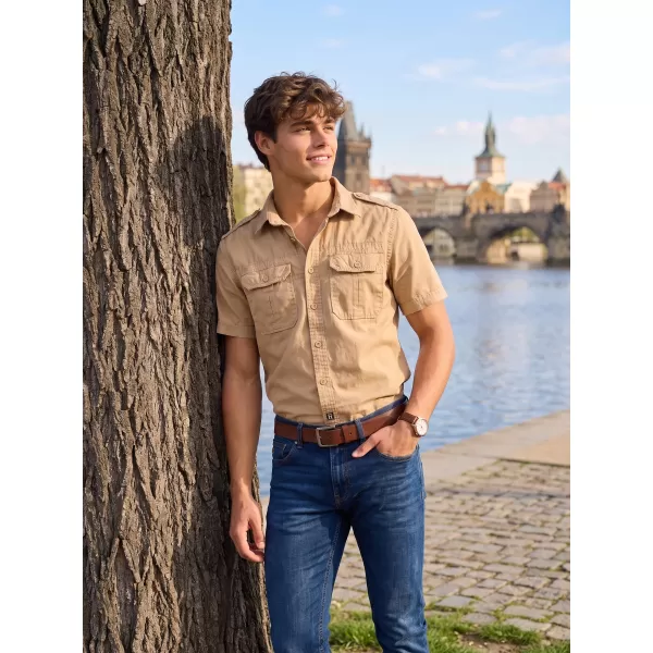  Cămaşă BRANDIT VINTAGE KRÁTKÝ RUKÁV BD4024 SANDY 