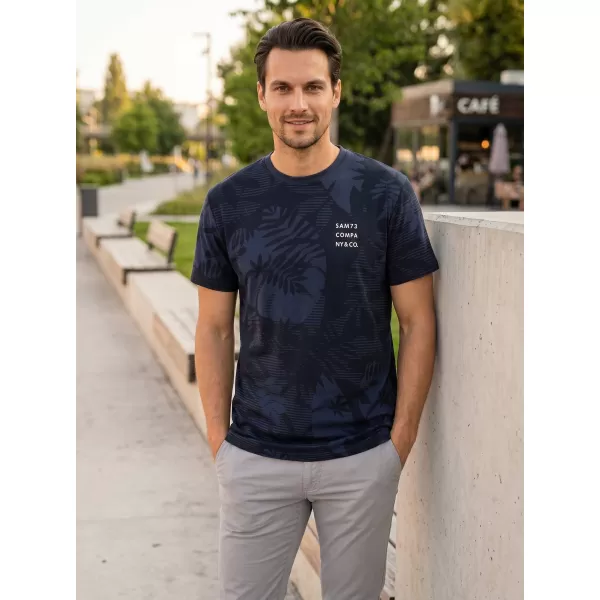  Tricou pentru bărbați SAM 73 SCULPTOR MT 823 ALBASTRU ÎNCHIS 