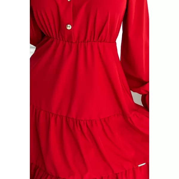  Rochie NUMOCO A395-1 ROŞU 