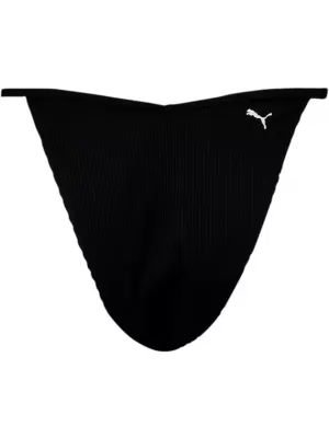 Costum de baie PUMA SWIM WOMEN RIBBED TANGA 1P 938068-01 NEGRU