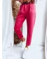 Pantalonii pentru doamne DSTREET ME BELLA UY1410 FUCSIE