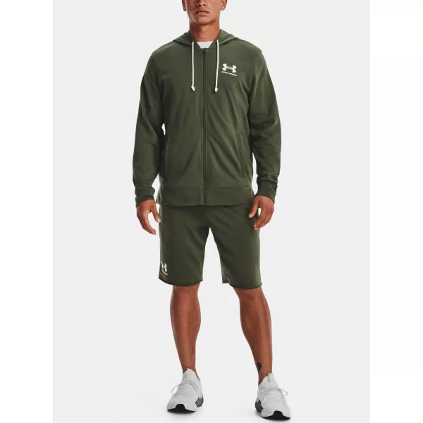  Hanorac pentru bărbați UNDER ARMOUR UA RIVAL TERRY LC FZ 1370409-390 VERDE 