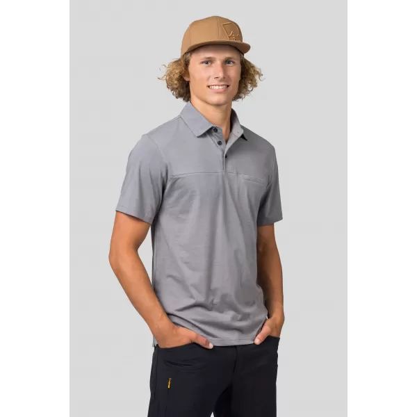  Tricou pentru bărbați cu guler HANNAH KAJAN GRI OȚEL MEL 