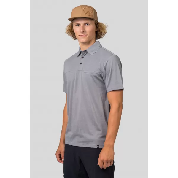  Tricou pentru bărbați cu guler HANNAH KAJAN GRI OȚEL MEL 