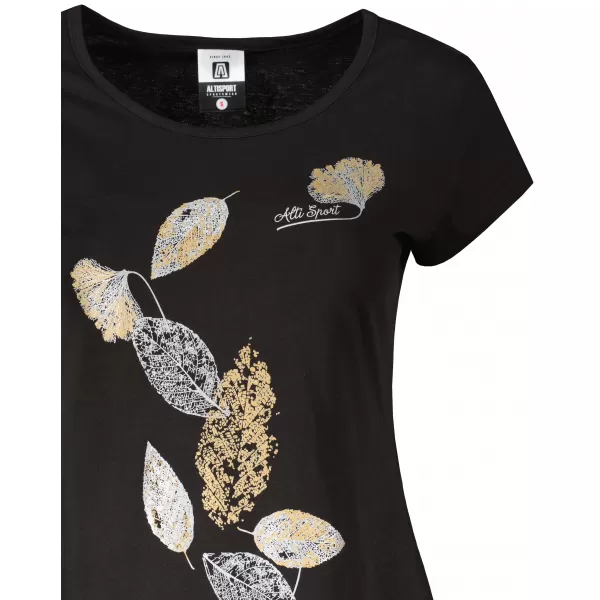  Tricou pentru femei ALTISPORT ALW171122 NEGRU SI AURIU 