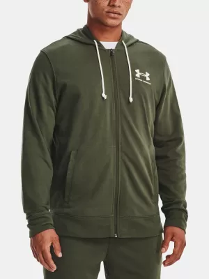 Hanorac pentru bărbați UNDER ARMOUR UA RIVAL TERRY LC FZ 1370409-390 VERDE